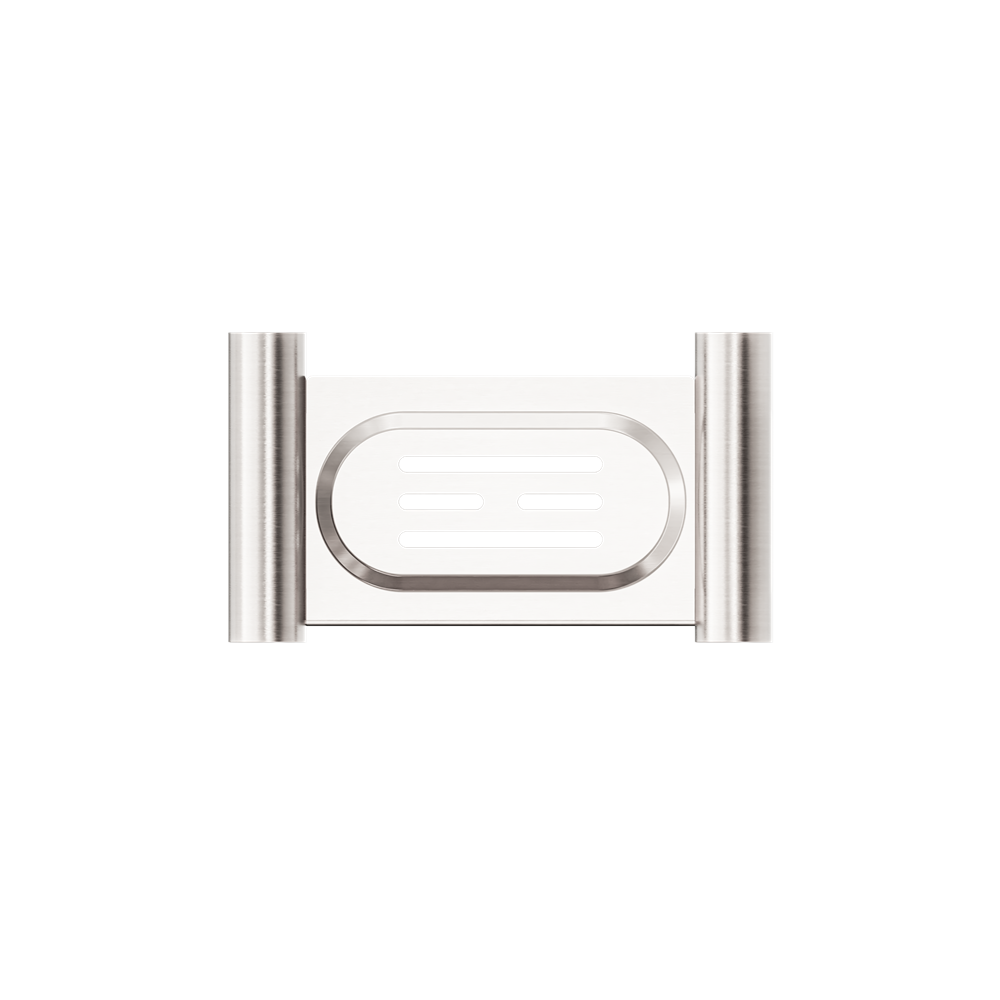 NEW MECCA SOAP DISH HOLDER BRUSHED NICKEL