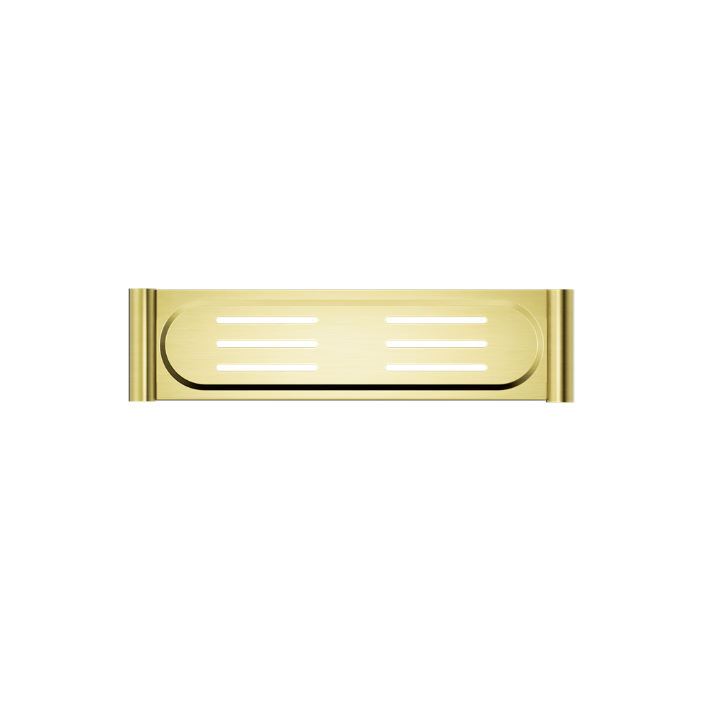NEW MECCA METAL SHOWER SHELF BRUSHED GOLD