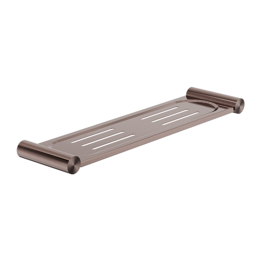 NEW MECCA METAL SHOWER SHELF BRUSHED BRONZE