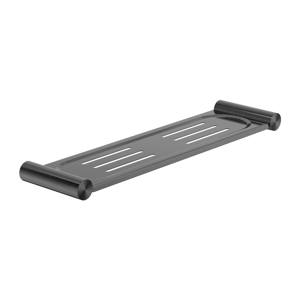 NEW MECCA METAL SHOWER SHELF GUN METAL