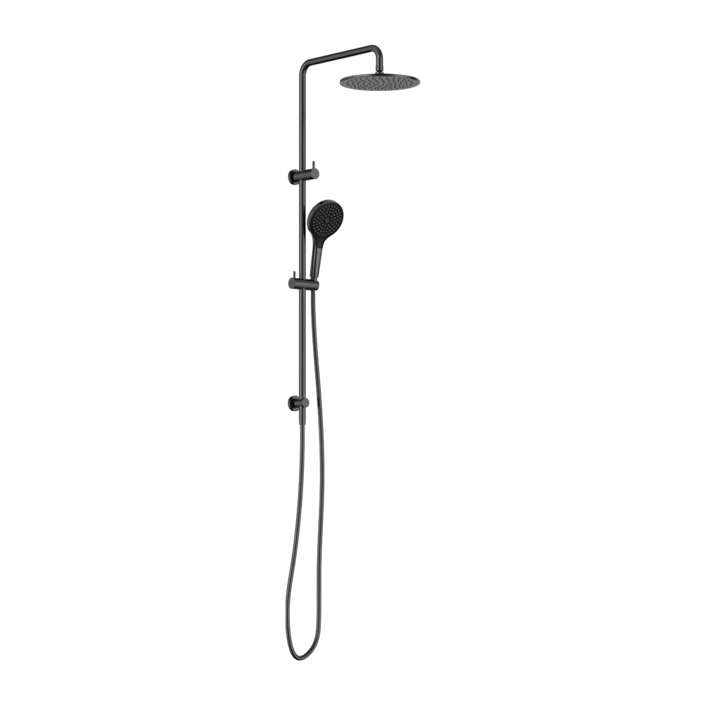 ROUND TWIN SHOWER WITH AIR SHOWER II GUN METAL