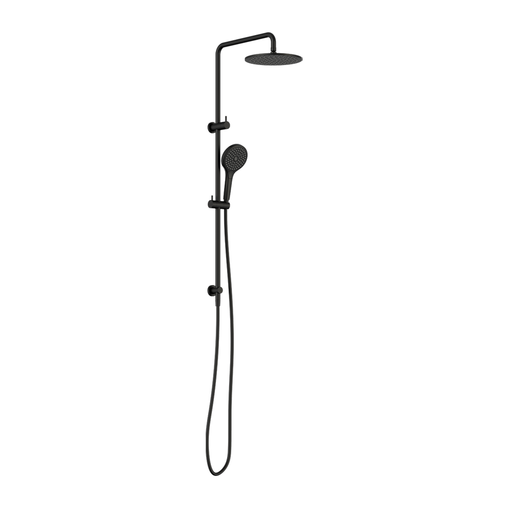 ROUND TWIN SHOWER WITH AIR SHOWER II MATTE BLACK