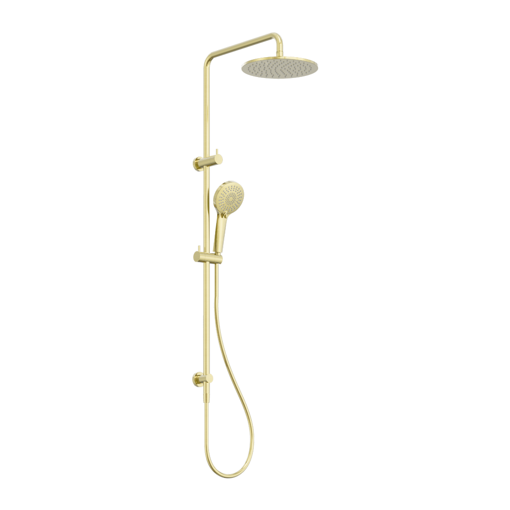 ROUND TWIN SHOWER BRUSHED GOLD