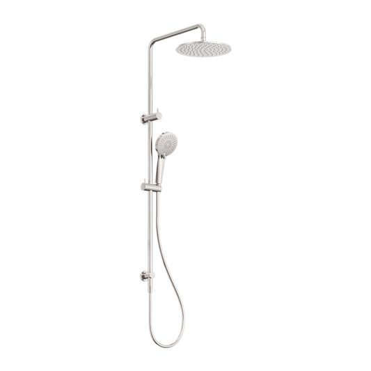 ROUND TWIN SHOWER BRUSHED NICKEL
