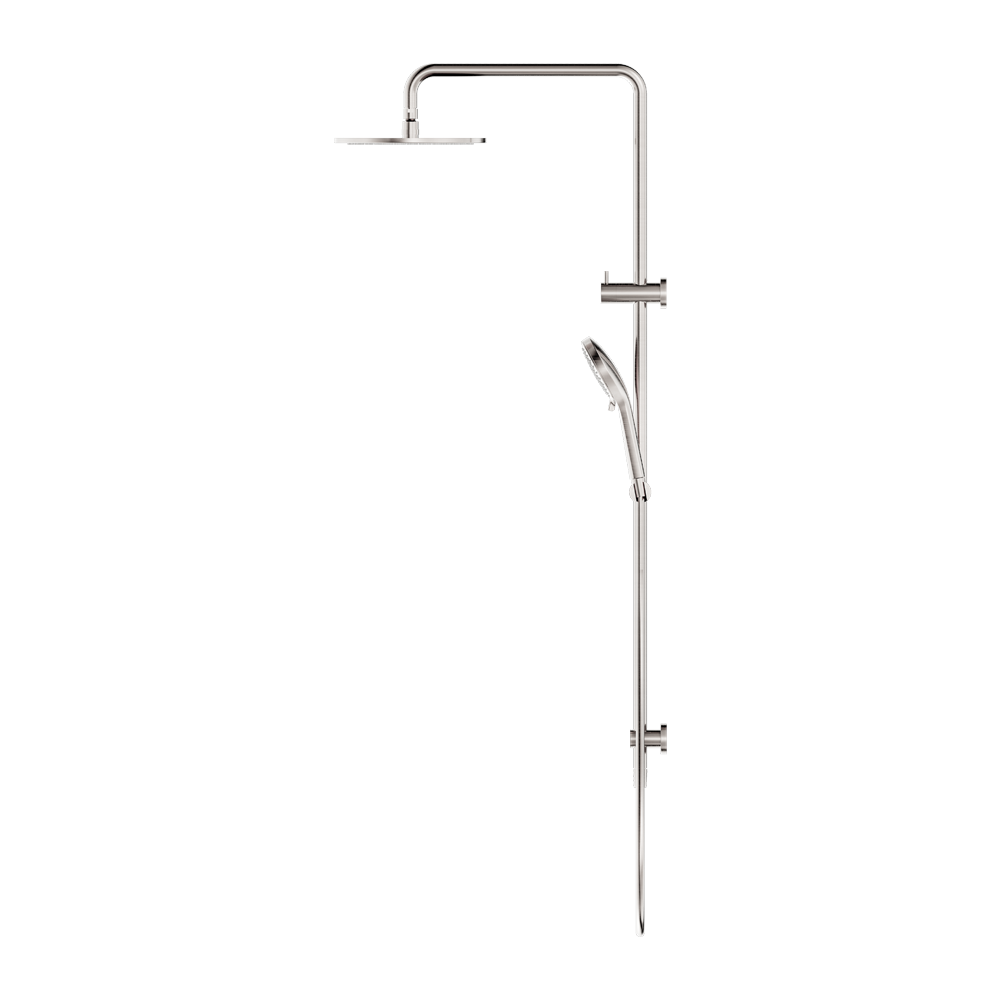 ROUND TWIN SHOWER BRUSHED NICKEL