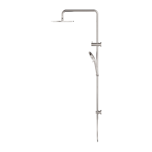 ROUND TWIN SHOWER BRUSHED NICKEL