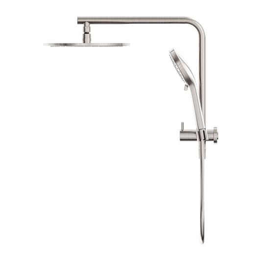MECCA 2 IN 1 TWIN SHOWER BRUSHED NICKEL