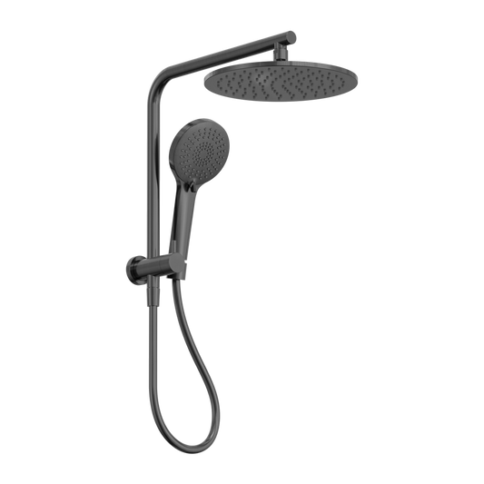 MECCA 2 IN 1 TWIN SHOWER GUN METAL
