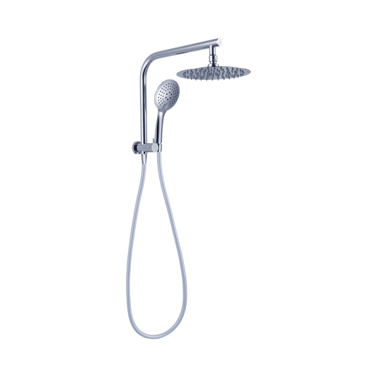 MECCA 2 IN 1 TWIN SHOWER CHROME