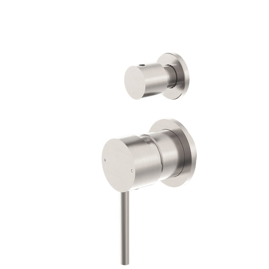DOLCE SHOWER MIXER WITH DIVERTOR SEPARATE BACK PLATE BRUSHED NICKEL