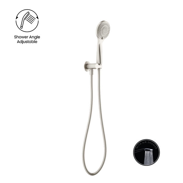 OPAL SHOWER ON BRACKET WITH AIR SHOWER BRUSHED NICKEL