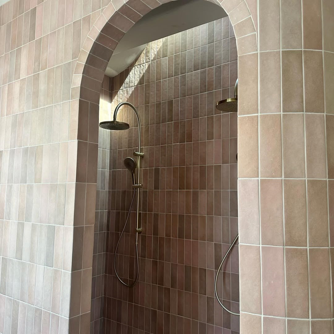 OPAL TWIN SHOWER BRUSHED GOLD