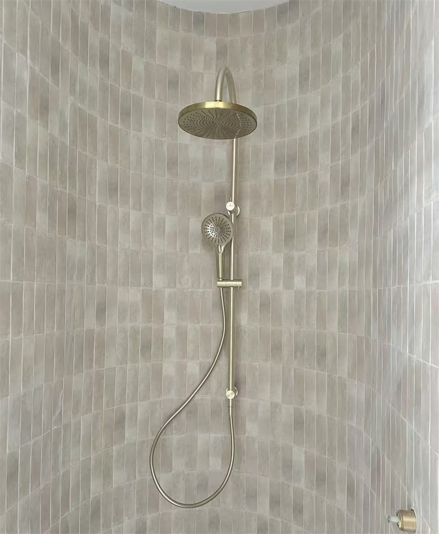OPAL TWIN SHOWER BRUSHED GOLD