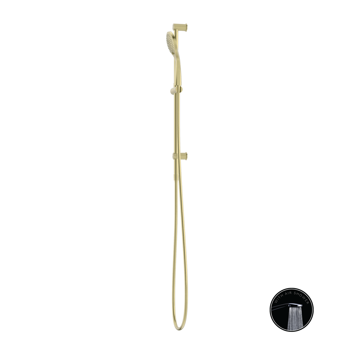 OPAL SHOWER RAIL WITH AIR SHOWER BRUSHED GOLD