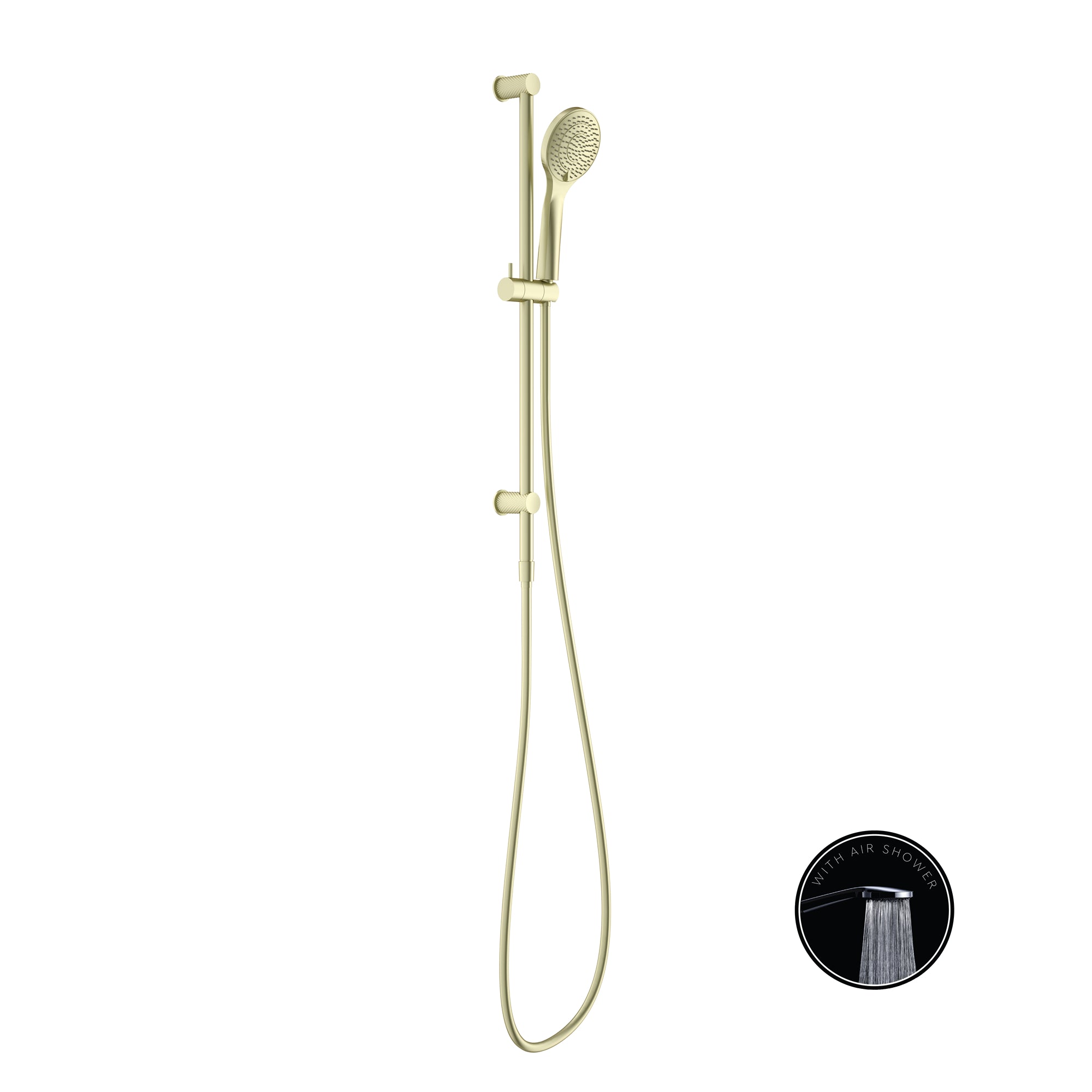 OPAL SHOWER RAIL WITH AIR SHOWER BRUSHED GOLD