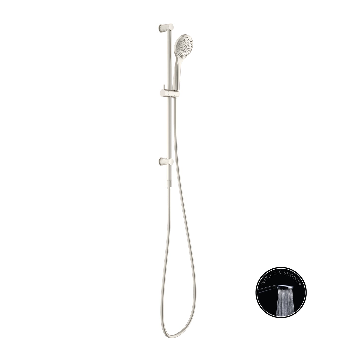 OPAL SHOWER RAIL WITH AIR SHOWER BRUSHED NICKEL