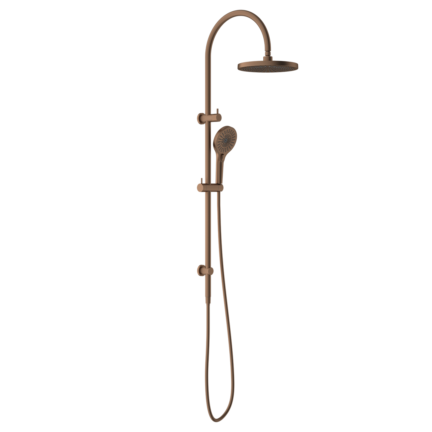 OPAL TWIN SHOWER BRUSHED BRONZE