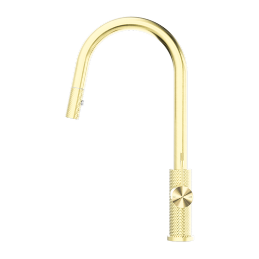 OPAL PULL OUT SINK MIXER WITH VEGIE SPRAY FUNCTION BRUSHED GOLD