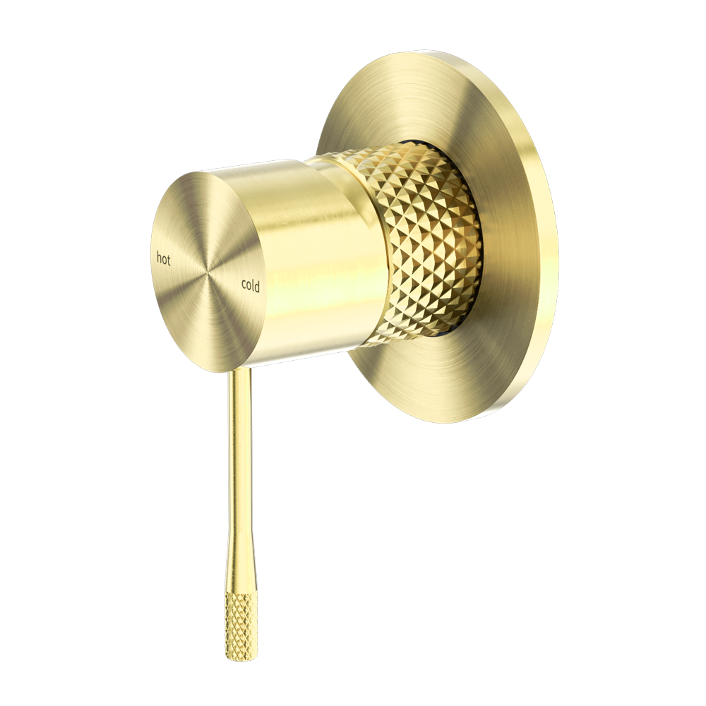 OPAL SHOWER MIXER 80MM PLATE BRUSHED GOLD