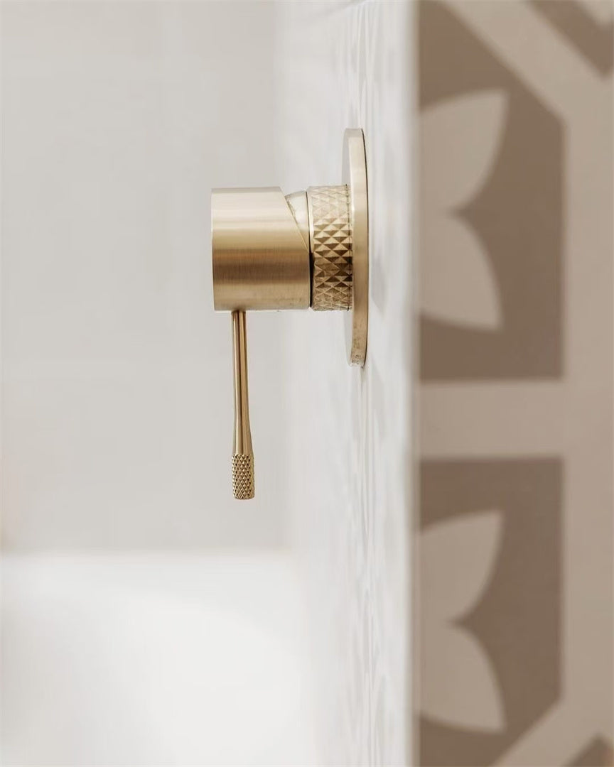 OPAL SHOWER MIXER 80MM PLATE BRUSHED GOLD