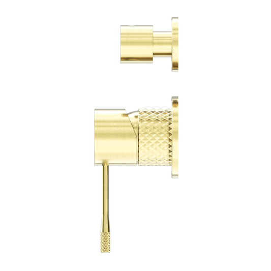 OPAL SHOWER MIXER WITH DIVERTOR SEPARATE PLATE BRUSHED GOLD