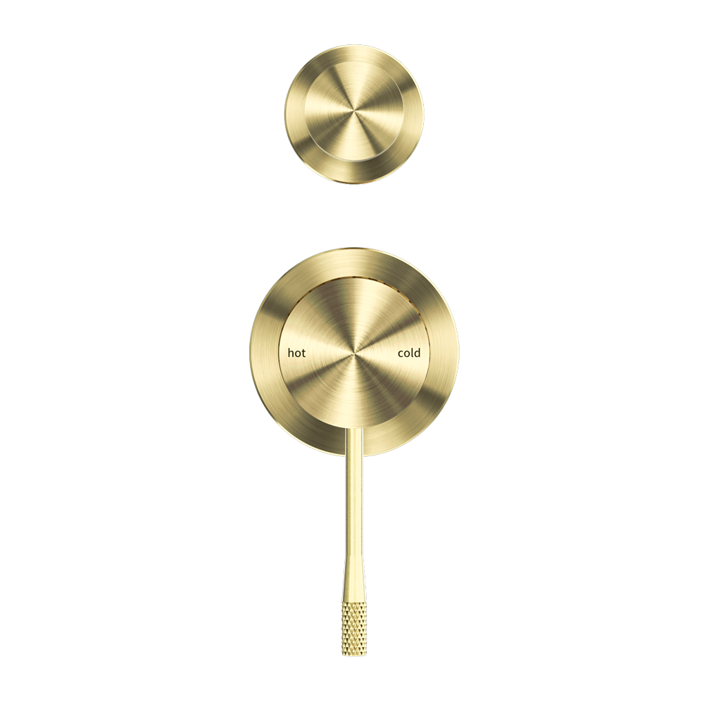 OPAL SHOWER MIXER WITH DIVERTOR SEPARATE PLATE BRUSHED GOLD