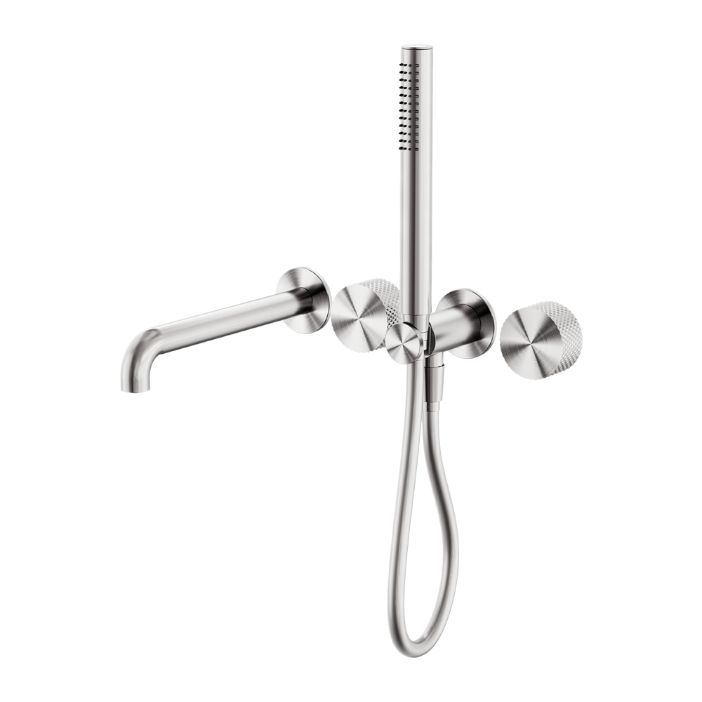 OPAL PROGRESSIVE SHOWER SYSTEM SEPARATE PLATE WITH SPOUT 230/250MM BRUSHED NICKEL