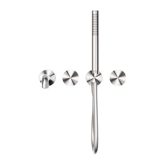 OPAL PROGRESSIVE SHOWER SYSTEM SEPARATE PLATE WITH SPOUT 230/250MM BRUSHED NICKEL
