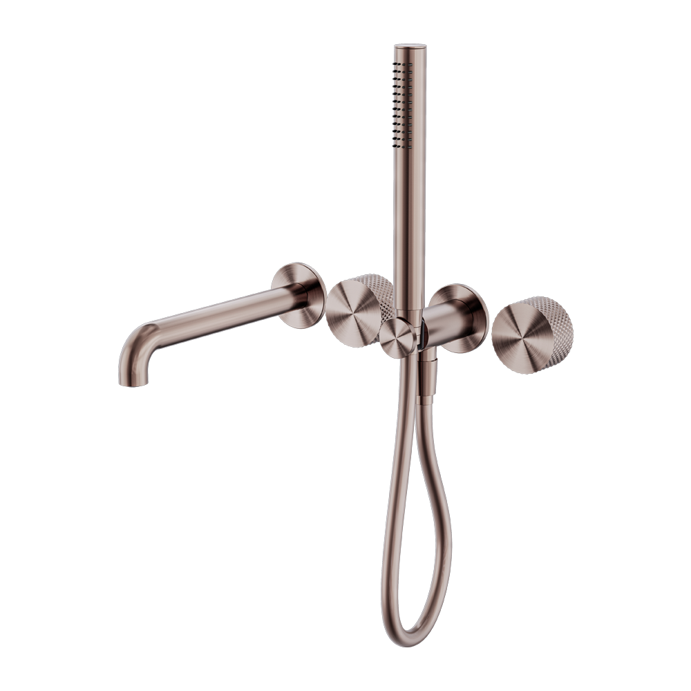 OPAL PROGRESSIVE SHOWER SYSTEM SEPARATE PLATE WITH SPOUT 230/250MM BRUSHED BRONZE