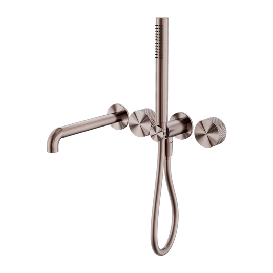 OPAL PROGRESSIVE SHOWER SYSTEM SEPARATE PLATE WITH SPOUT 230/250MM BRUSHED BRONZE