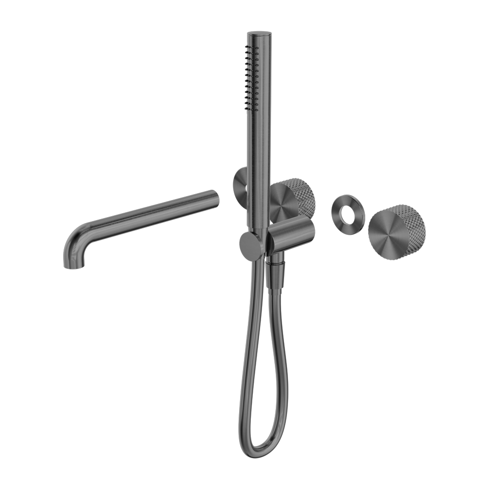 OPAL PROGRESSIVE SHOWER SYSTEM SEPARATE PLATE WITH SPOUT 230/250MM TRIM KITS ONLY GRAPHITE GRAPHITE