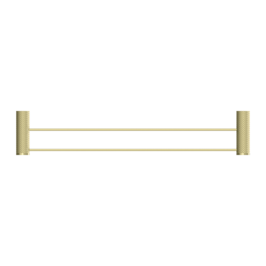 OPAL DOUBLE TOWEL RAIL 600/800MM BRUSHED GOLD