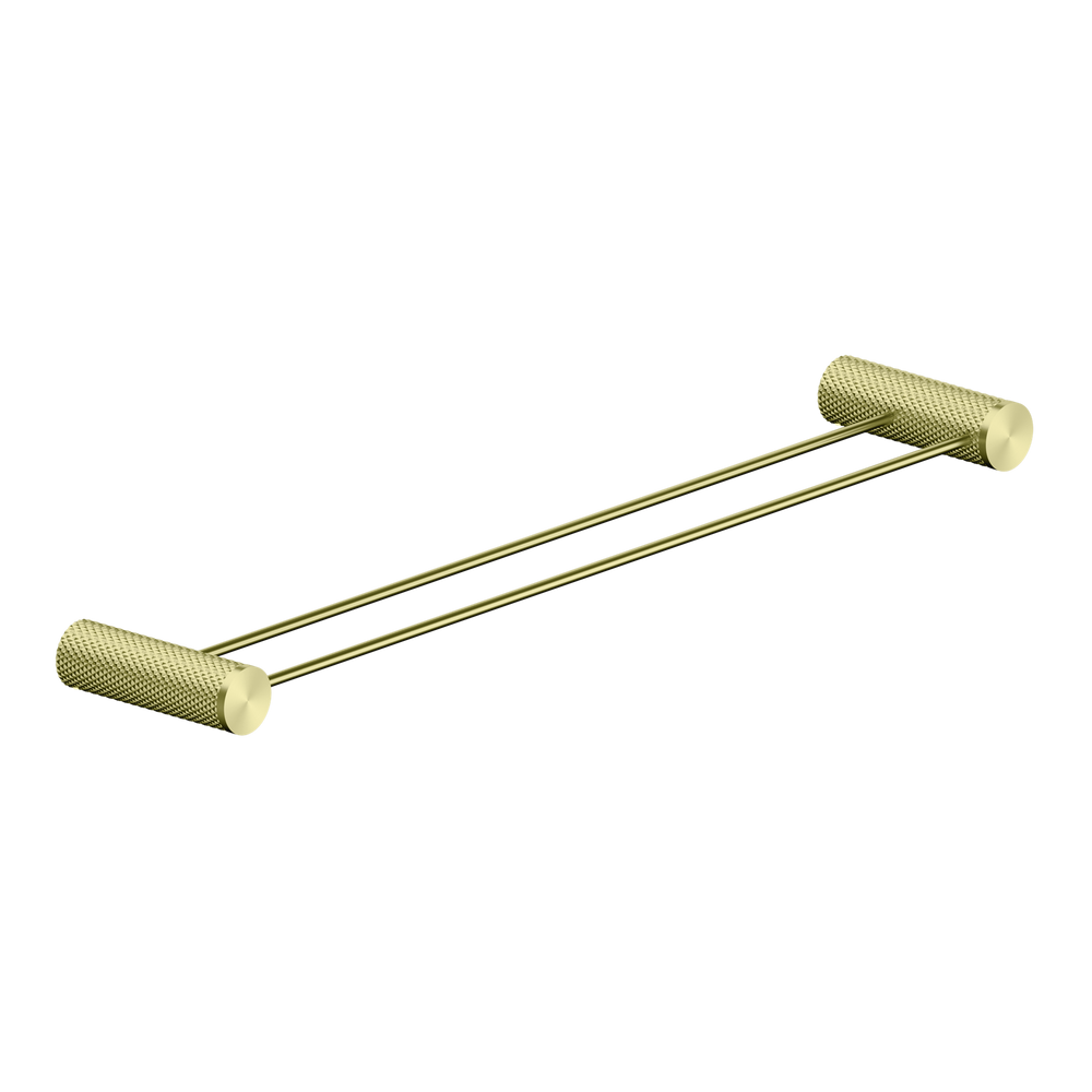 OPAL DOUBLE TOWEL RAIL 600/800MM BRUSHED GOLD