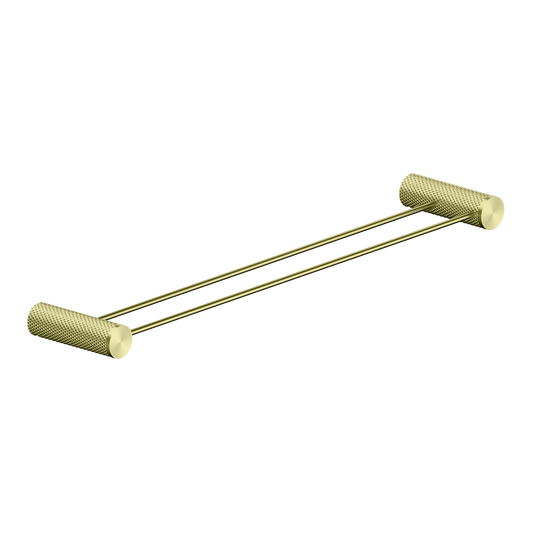 OPAL DOUBLE TOWEL RAIL 600/800MM BRUSHED GOLD
