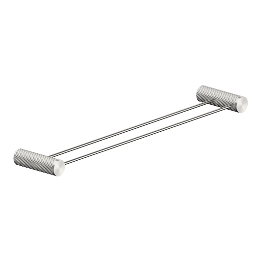 OPAL DOUBLE TOWEL RAIL 600/800MM BRUSHED NICKEL