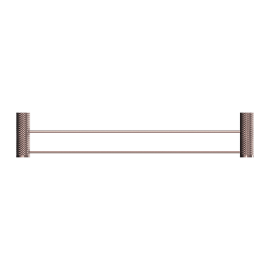 OPAL DOUBLE TOWEL RAIL 600/800MM BRUSHED BRONZE