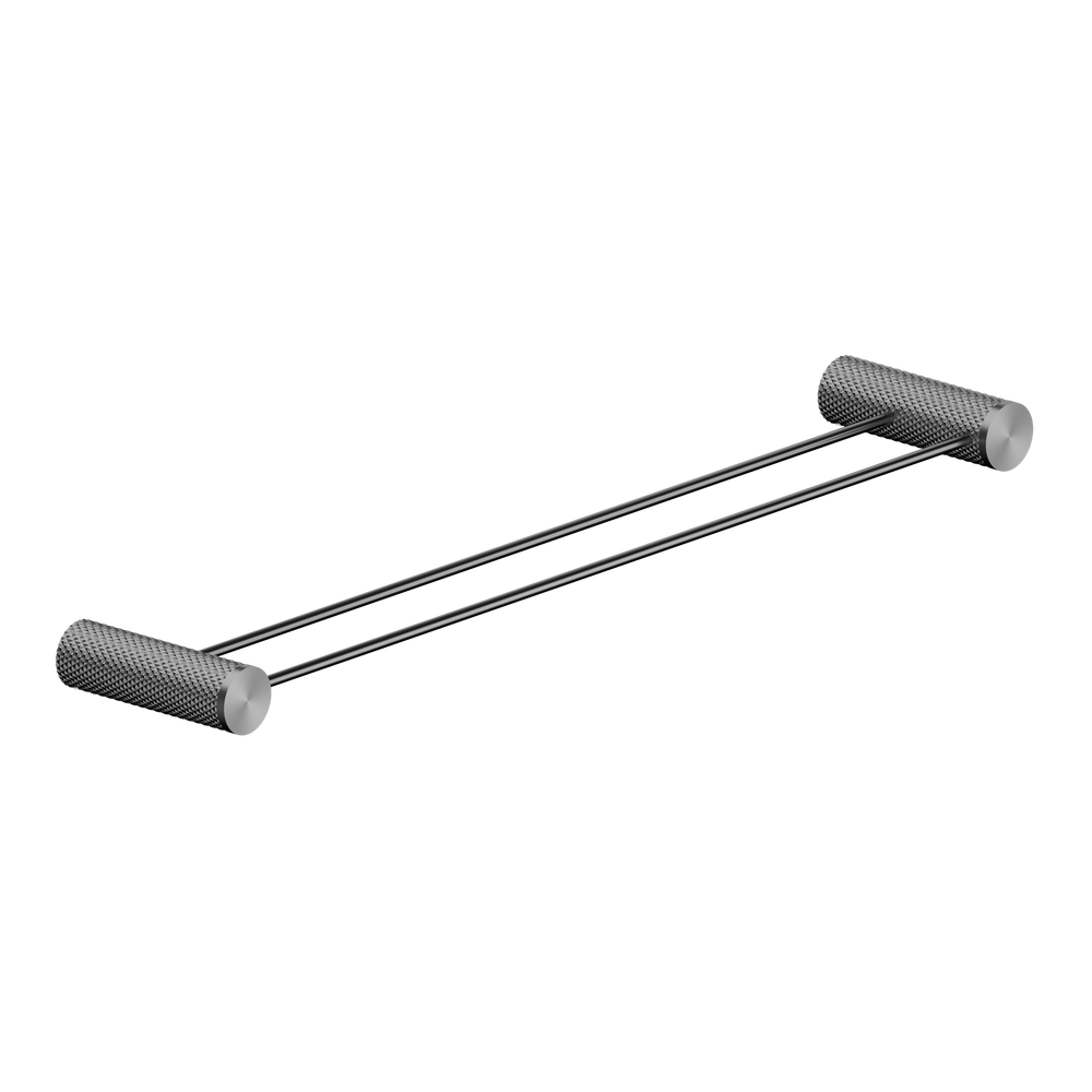 OPAL DOUBLE TOWEL RAIL 600/800MM GRAPHITE