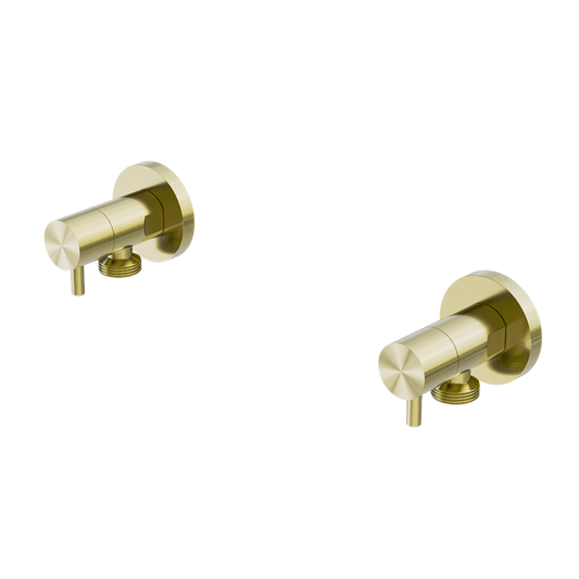 WASHING MACHINE TAP SET BRUSHED GOLD