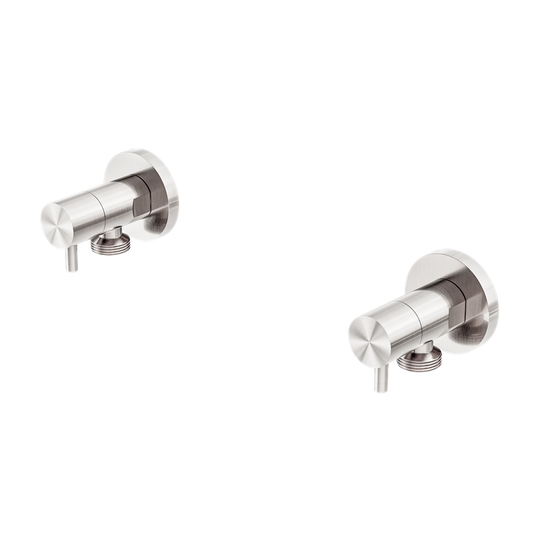 WASHING MACHINE TAP SET BRUSHED NICKEL