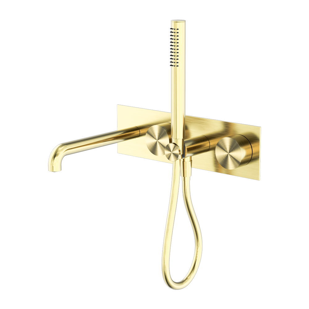 KARA PROGRESSIVE SHOWER SYSTEM WITH SPOUT 230/250MM BRUSHED GOLD