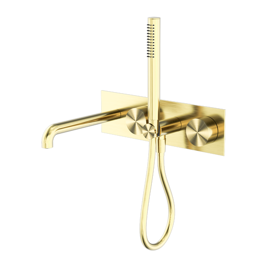 KARA PROGRESSIVE SHOWER SYSTEM WITH SPOUT 230/250MM BRUSHED GOLD