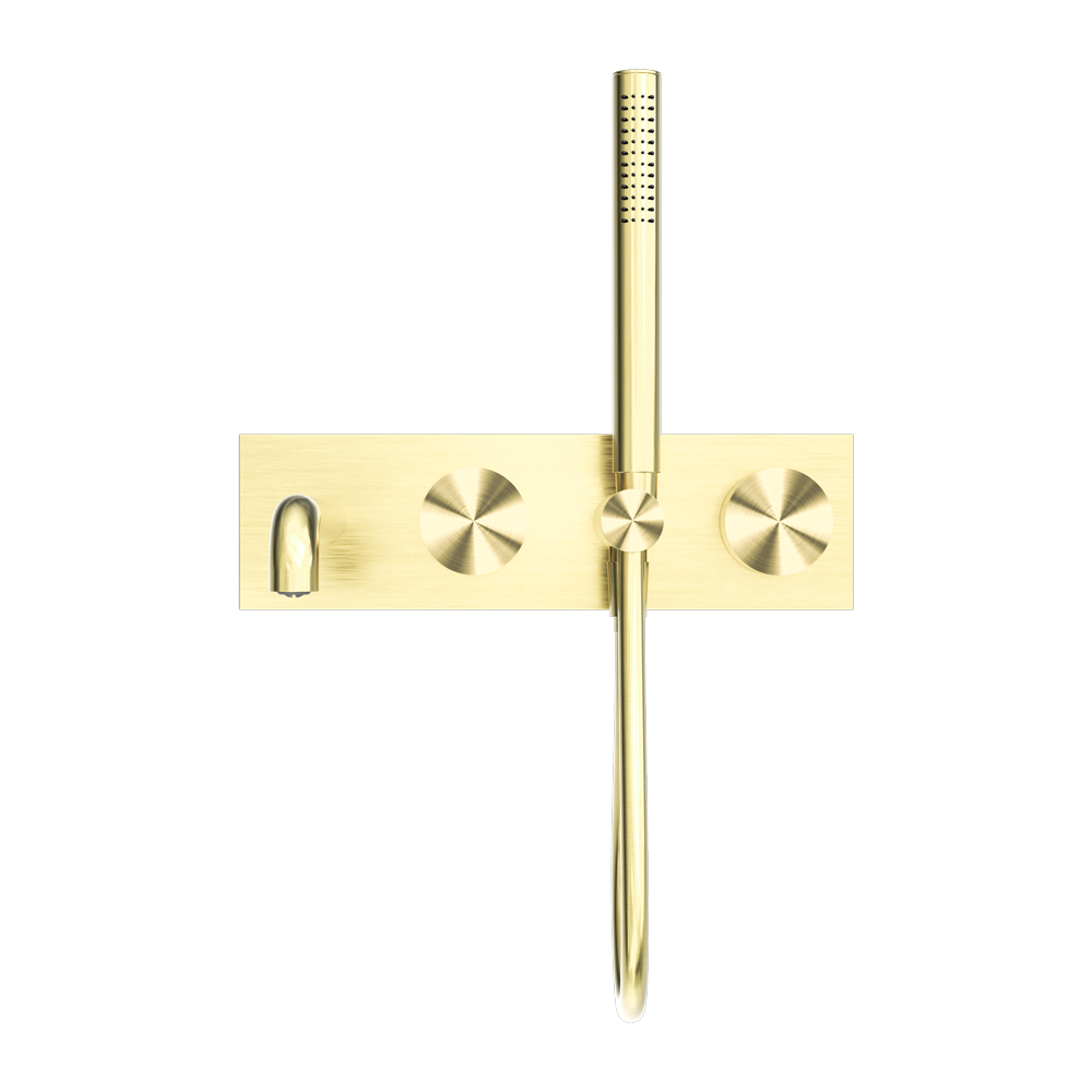 KARA PROGRESSIVE SHOWER SYSTEM WITH SPOUT 230/250MM BRUSHED GOLD