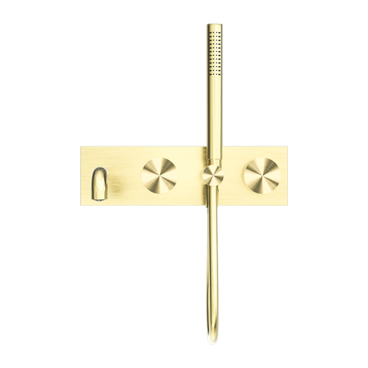 KARA PROGRESSIVE SHOWER SYSTEM WITH SPOUT 230/250MM BRUSHED GOLD