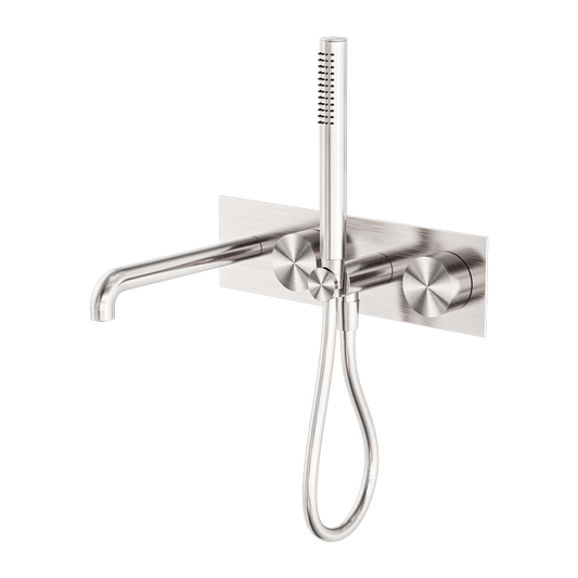 KARA PROGRESSIVE SHOWER SYSTEM WITH SPOUT 230/250MM BRUSHED NICKEL