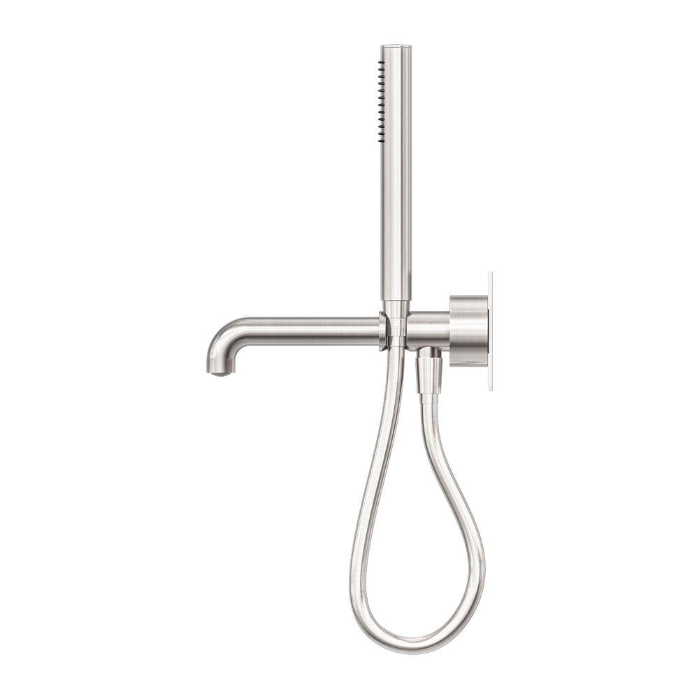 Kara Progressive Shower System With Spout 230/250MM Brushed Nickel