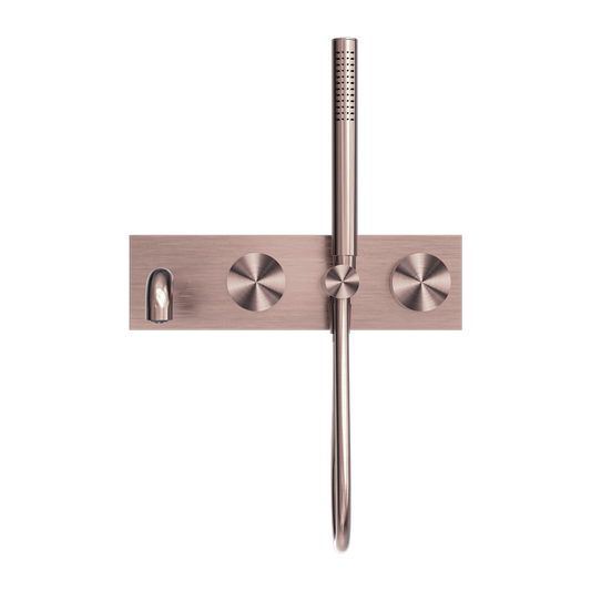 KARA PROGRESSIVE SHOWER SYSTEM WITH SPOUT 230/250MM BRUSHED BRONZE