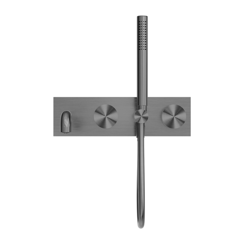 KARA PROGRESSIVE SHOWER SYSTEM WITH SPOUT 230/250MM GUN METAL