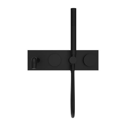 KARA PROGRESSIVE SHOWER SYSTEM WITH SPOUT 230/250MM MATTE BLACK