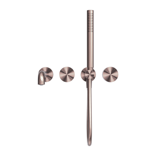 KARA PROGRESSIVE SHOWER SYSTEM SEPARATE PLATE WITH SPOUT 230/250MM BRUSHED BRONZE
