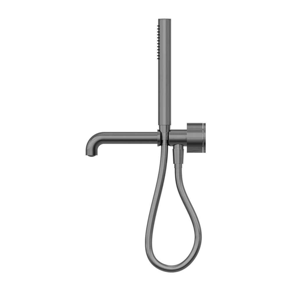 Kara Progressive Shower System Separate Plate With Spout 230/250MM Gun Metal